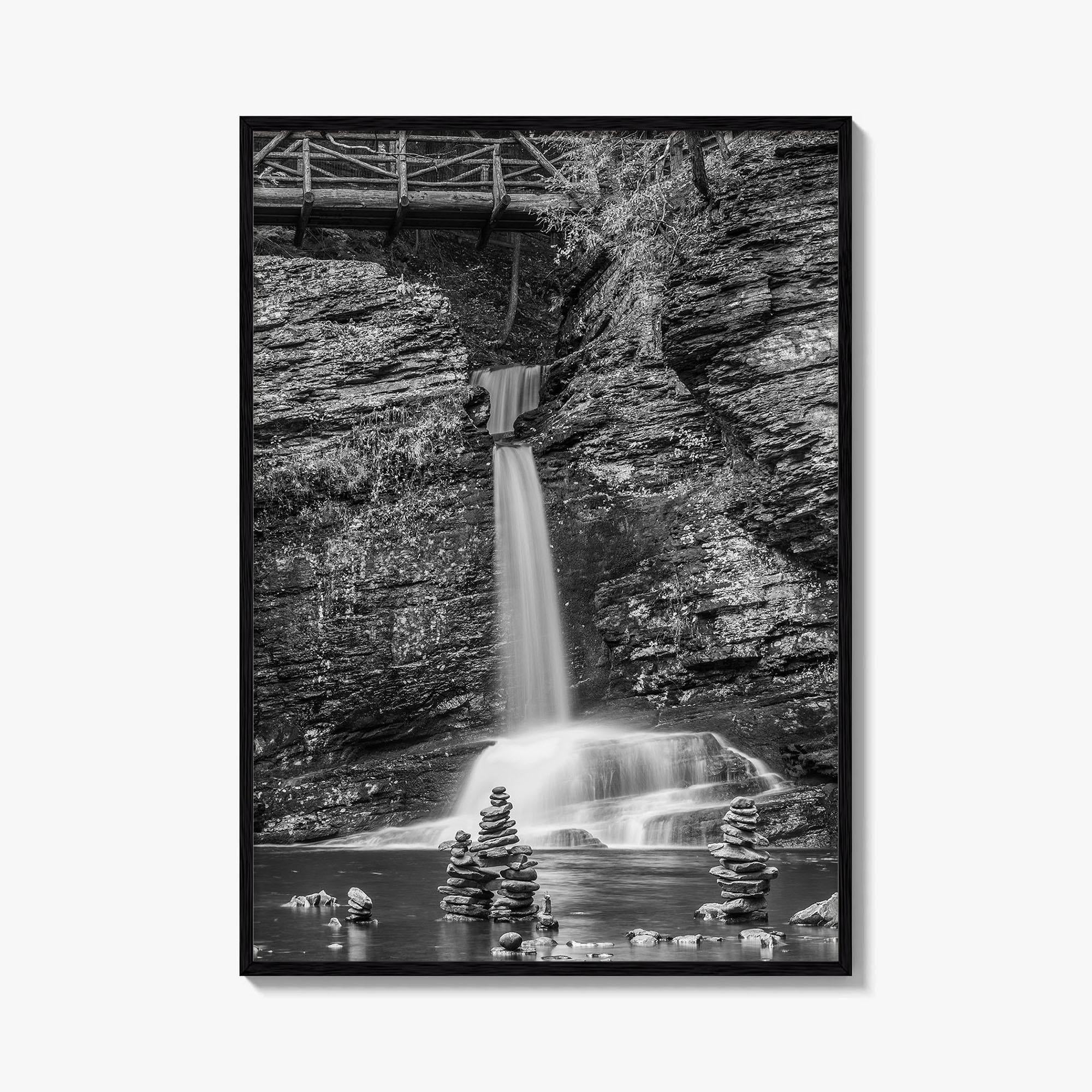 Pocono Mountains Black and White Fine Art Photo Print, Delaware Water Gap Poster