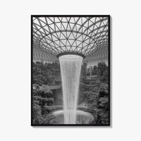 Singapore Black and White Fine Art Photo Print, Jewel Changi Airport, Wall Poster