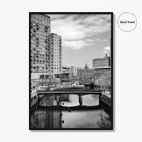 Providence Black and White Fine Art Photo Print, Waterplace Park Poster, Rhode Island Poster