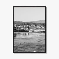 Santa Cruz Black and White Fine Art Photo Print, Wharf Monterey Bay California Poster