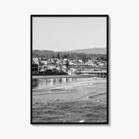 Santa Cruz Black and White Fine Art Photo Print, Wharf Monterey Bay California Poster
