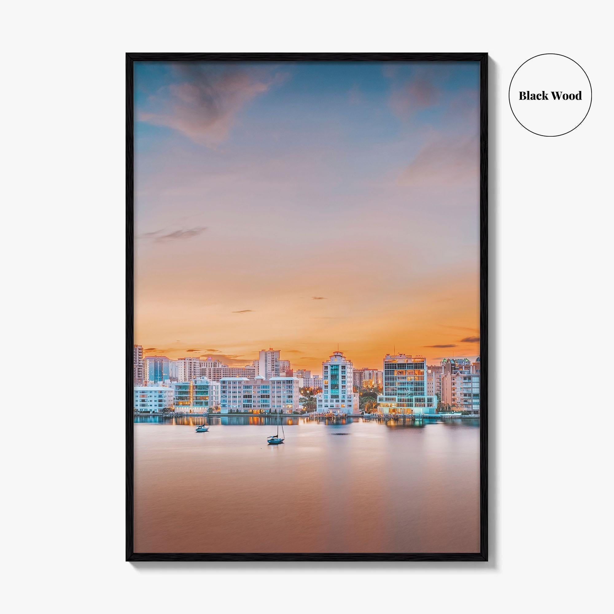 Sarasota Skyline Fine Art Photo Print, Florida USA, Wall Decor Poster