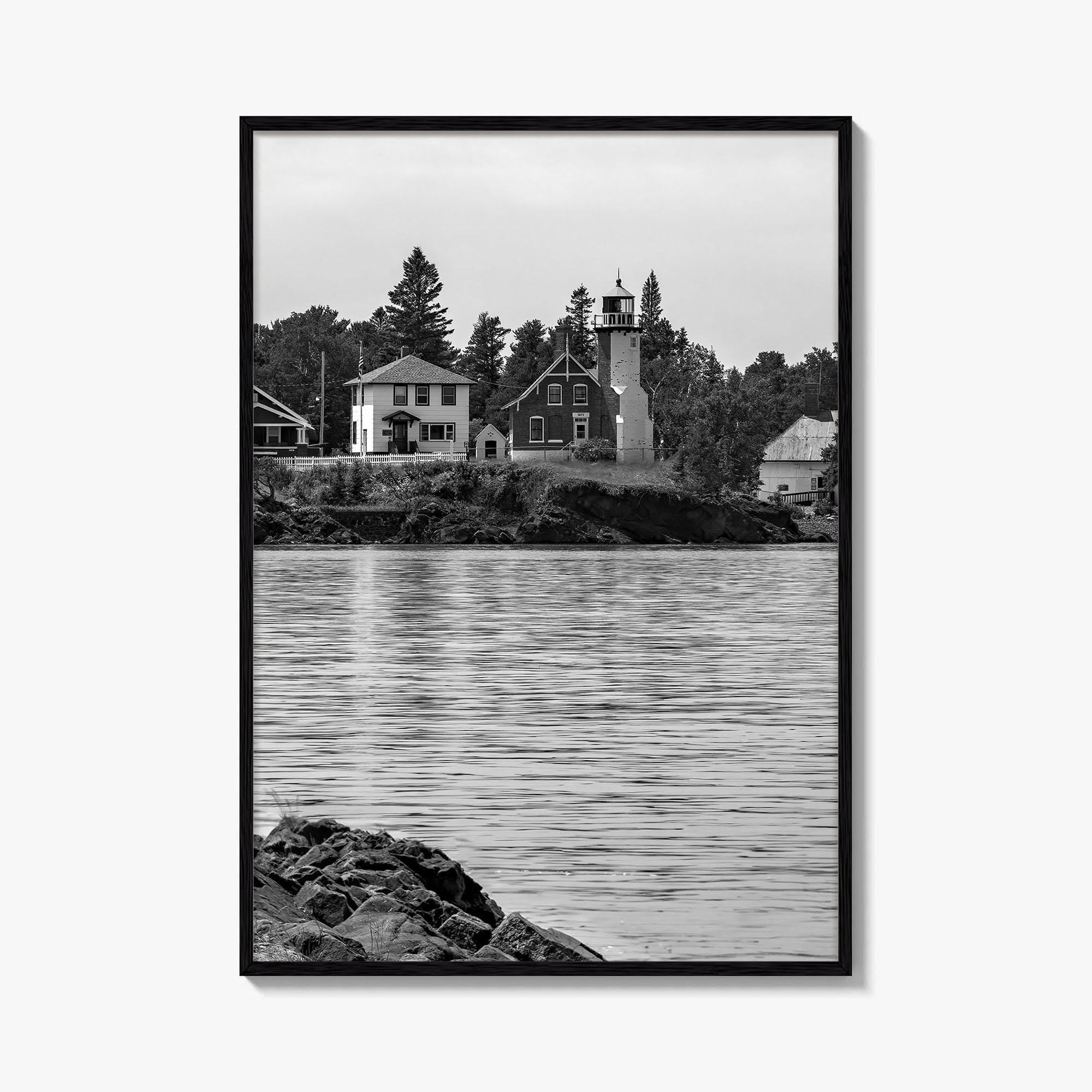 Eagle Harbor Black and White Fine Art Photo Print, Keweenaw Peninsula Michigan Poster