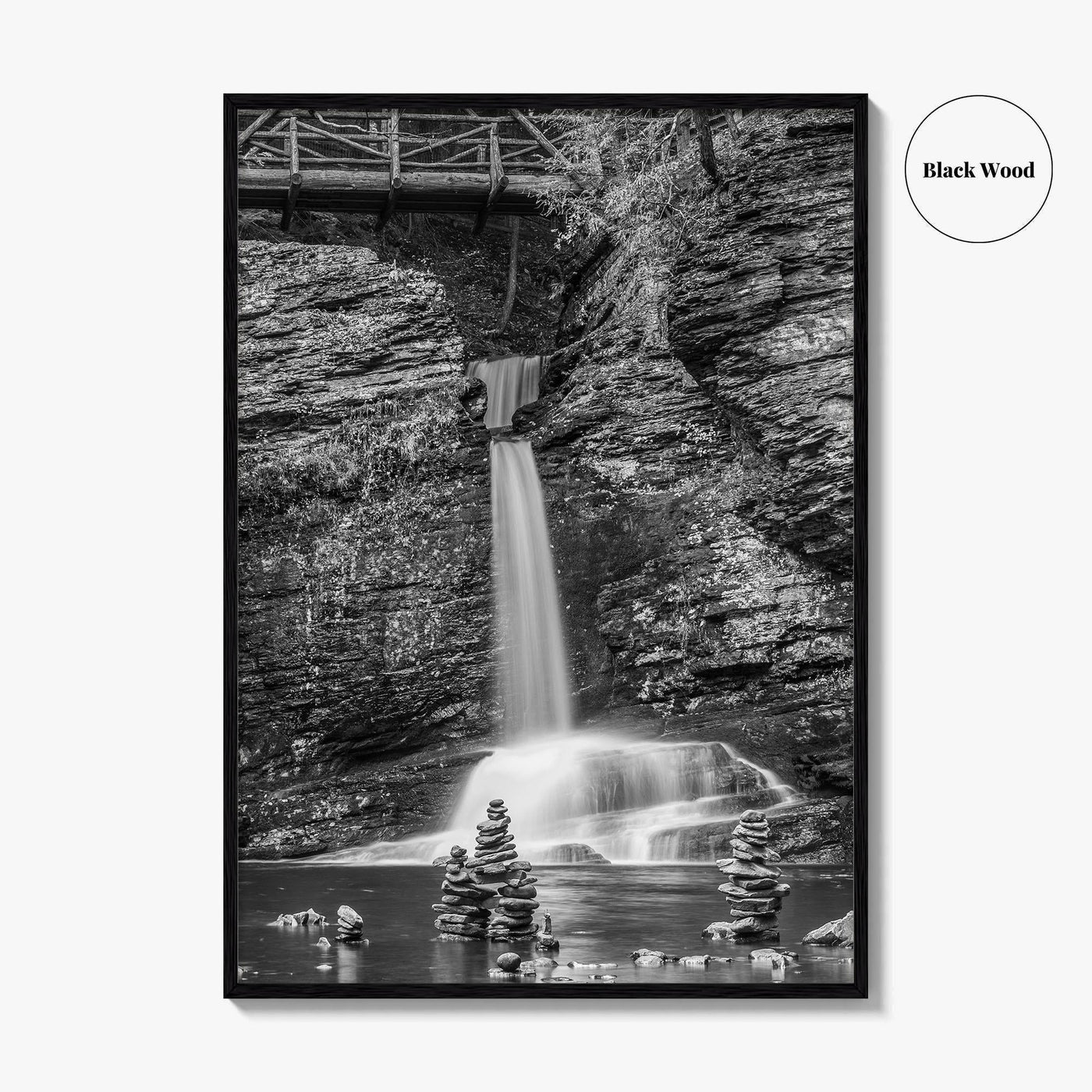 Pocono Mountains Black and White Fine Art Photo Print, Delaware Water Gap Poster