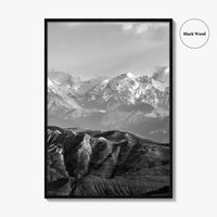 Upper Mustang Black and White Fine Art Photo Print, Annapurna Himalayas Poster