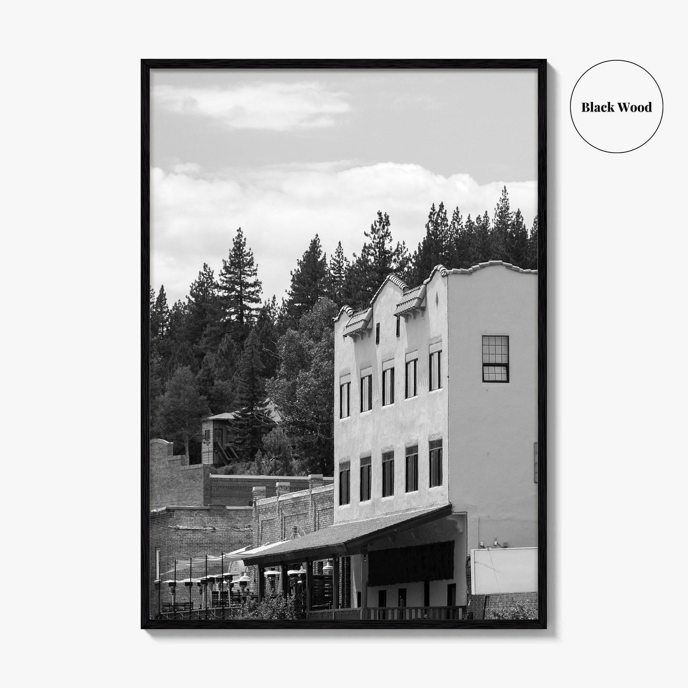 Truckee Black and White Fine Art Photo Print, Historic Downtown, Lake Tahoe California Poster
