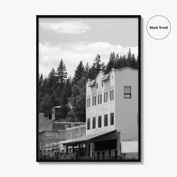 Truckee Black and White Fine Art Photo Print, Historic Downtown, Lake Tahoe California Poster