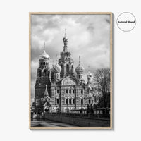 St Petersburg Russia Black and White Fine Art Photo Print, Spas na Krovi