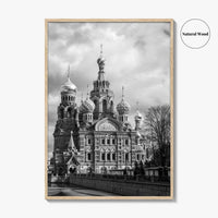 St Petersburg Russia Black and White Fine Art Photo Print, Spas na Krovi