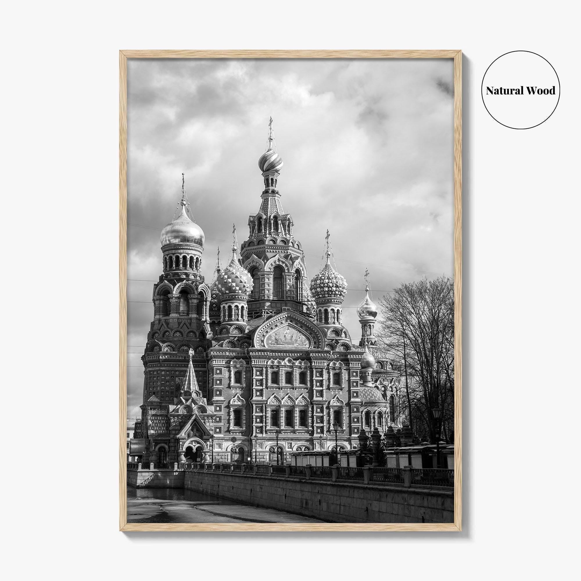 St Petersburg Russia Black and White Fine Art Photo Print, Spas na Krovi