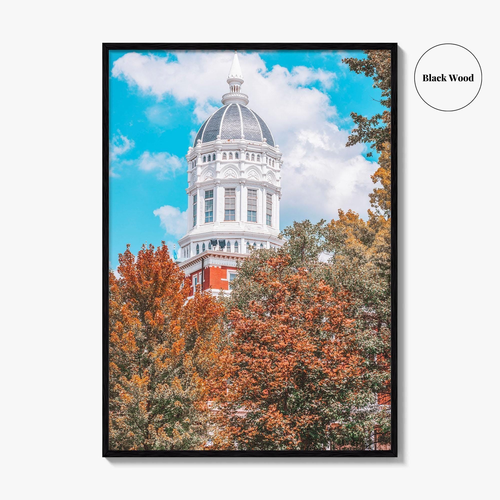 Columbia MO Fine Art Photo Print, University of Missouri Mizzou Campus, USA Poster