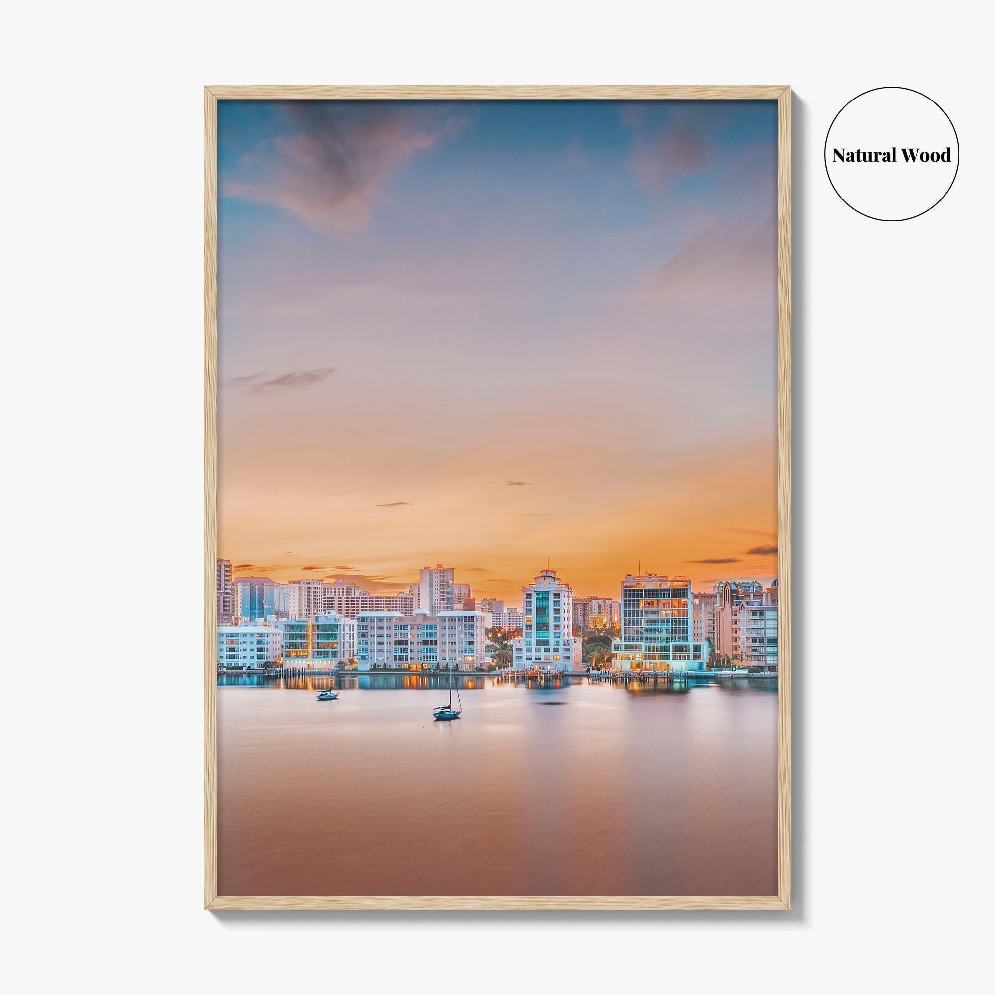 Sarasota Skyline Fine Art Photo Print, Florida USA, Wall Decor Poster
