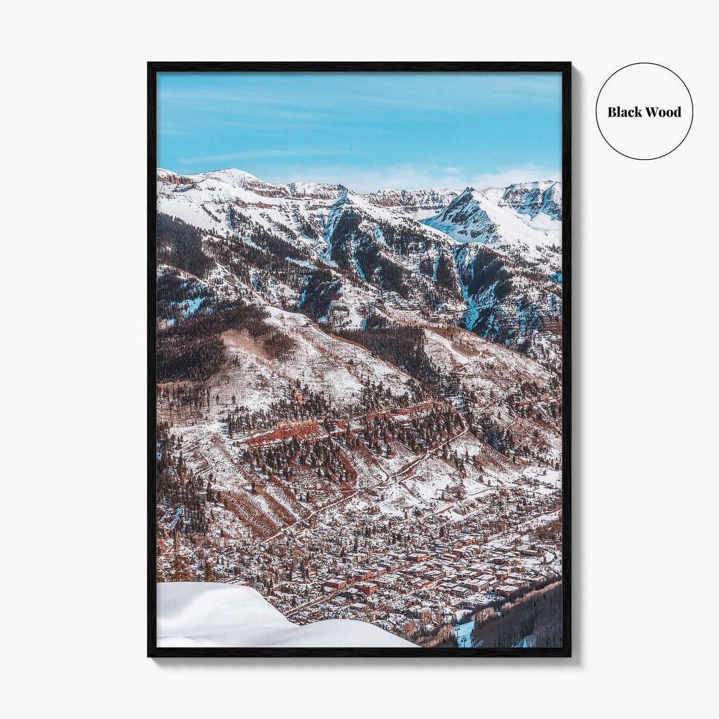 Telluride Fine Art Photo Print, San Juan Mountains Colorado, Winter Wall Decor Poster, USA