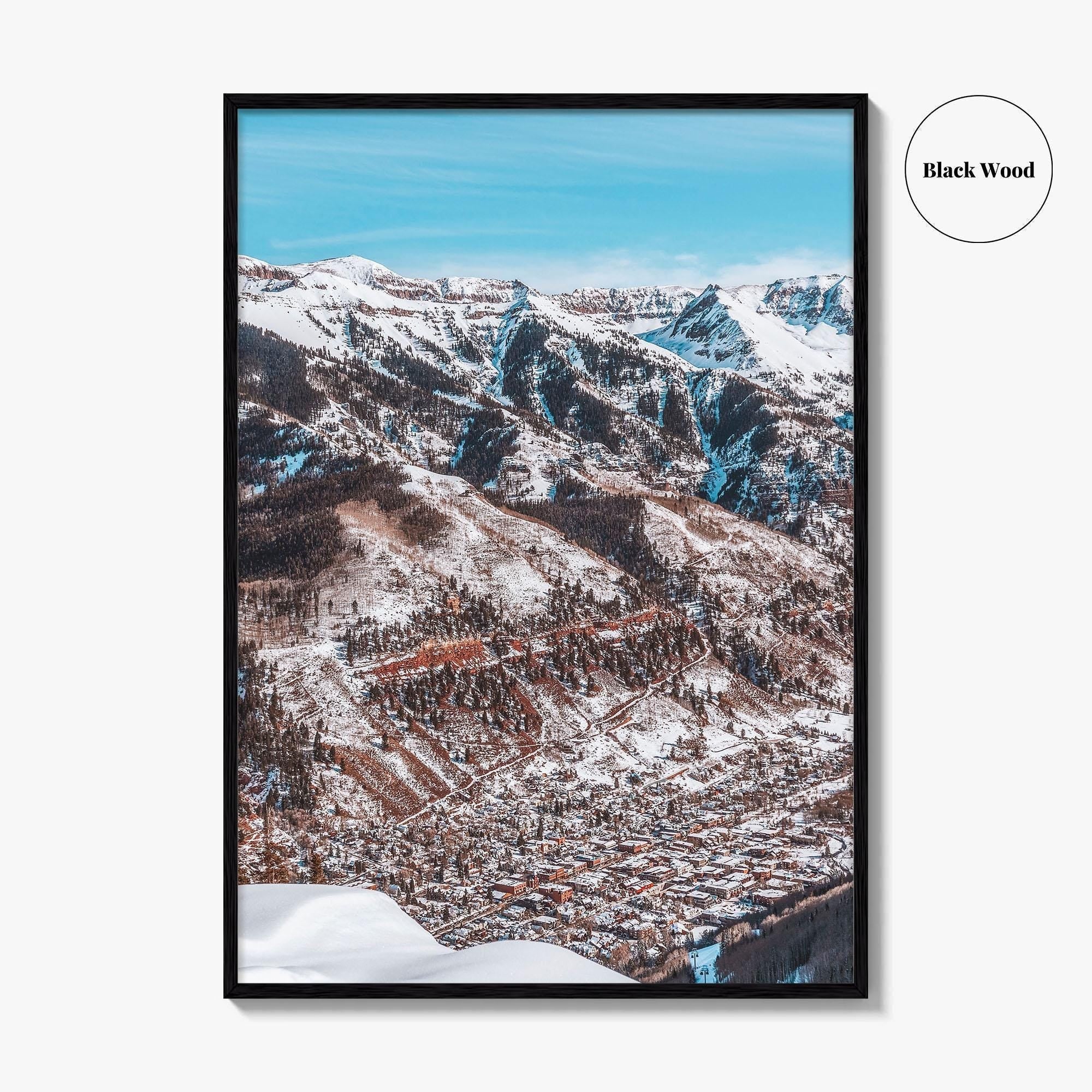 Telluride Fine Art Photo Print, San Juan Mountains Colorado, Winter Wall Decor Poster, USA