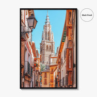 Toledo Spain Fine Art Photo Print, Cathedral Alleyway, Castilla La Mancha Wall Decor Poster