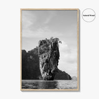Phuket Black and White Fine Art Photo Print, James Bond Island Thailand Poster