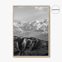 Upper Mustang Black and White Fine Art Photo Print, Annapurna Himalayas Poster