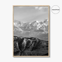 Upper Mustang Black and White Fine Art Photo Print, Annapurna Himalayas Poster