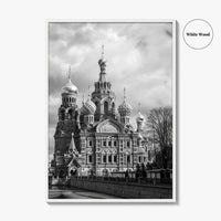 St Petersburg Russia Black and White Fine Art Photo Print, Spas na Krovi