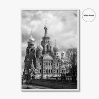 St Petersburg Russia Black and White Fine Art Photo Print, Spas na Krovi