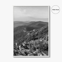 Shenandoah Skyline Black and White Fine Art Photo Print, Drive Stony Man Virginia Poster