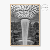 Singapore Black and White Fine Art Photo Print, Jewel Changi Airport, Wall Poster