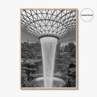 Singapore Black and White Fine Art Photo Print, Jewel Changi Airport, Wall Poster