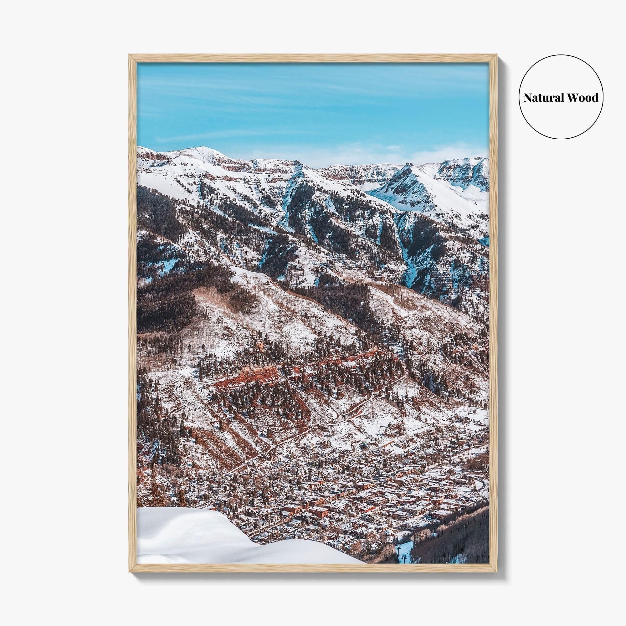 Telluride Fine Art Photo Print, San Juan Mountains Colorado, Winter Wall Decor Poster, USA
