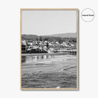 Santa Cruz Black and White Fine Art Photo Print, Wharf Monterey Bay California Poster