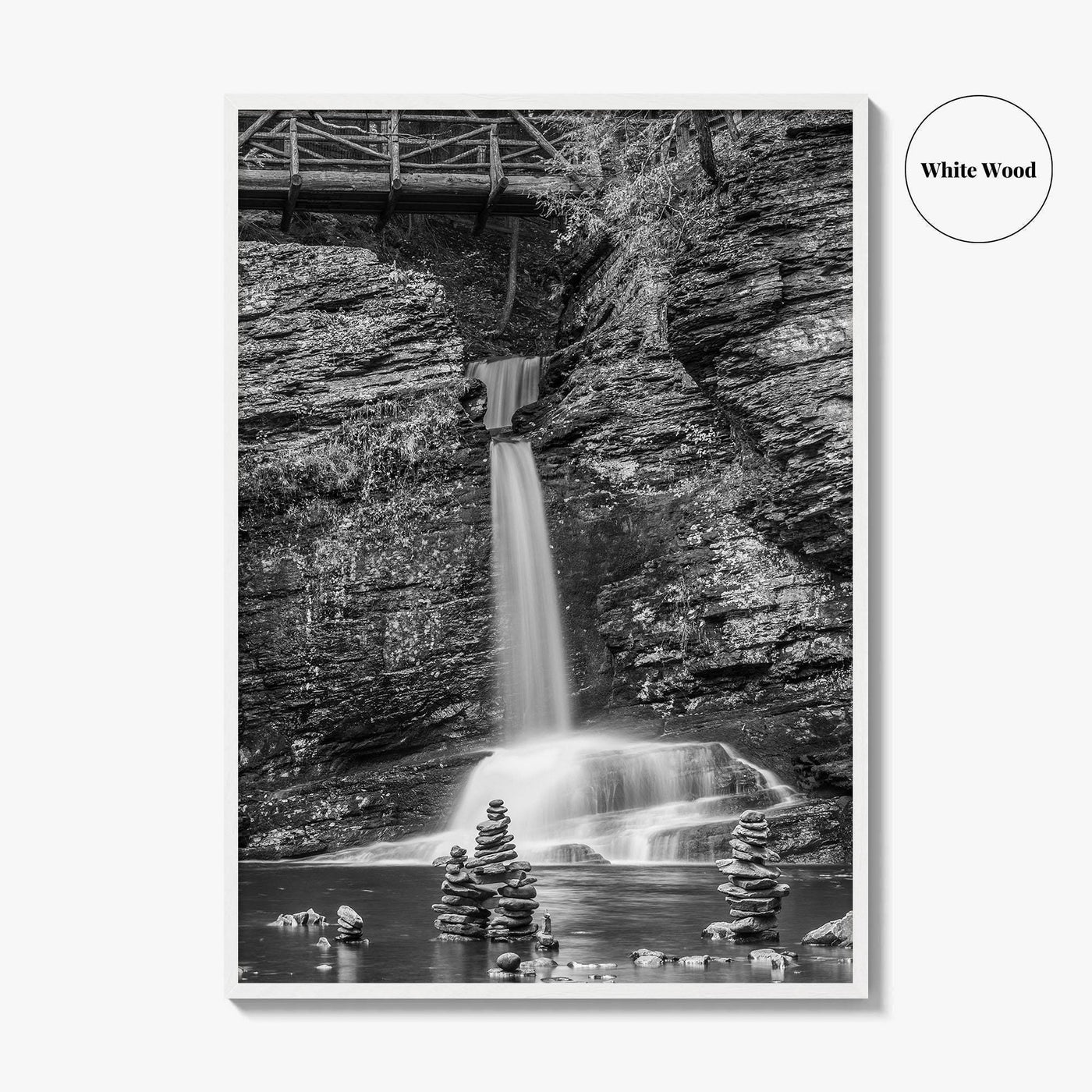 Pocono Mountains Black and White Fine Art Photo Print, Delaware Water Gap Poster