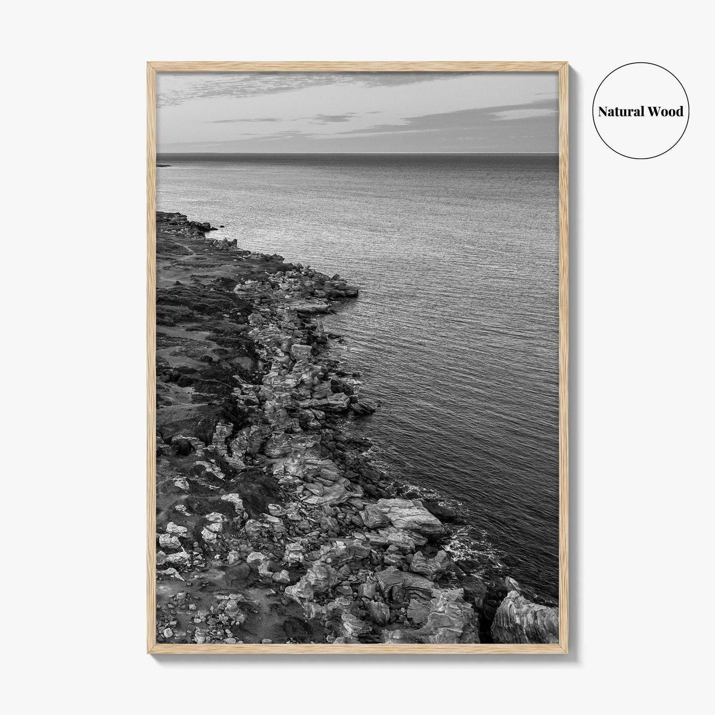 Gantheaume Point Black and White Fine Art Photo Print, Broome, Western Australia Poster