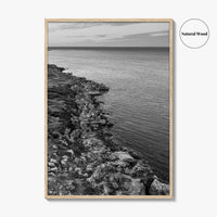 Gantheaume Point Black and White Fine Art Photo Print, Broome, Western Australia Poster