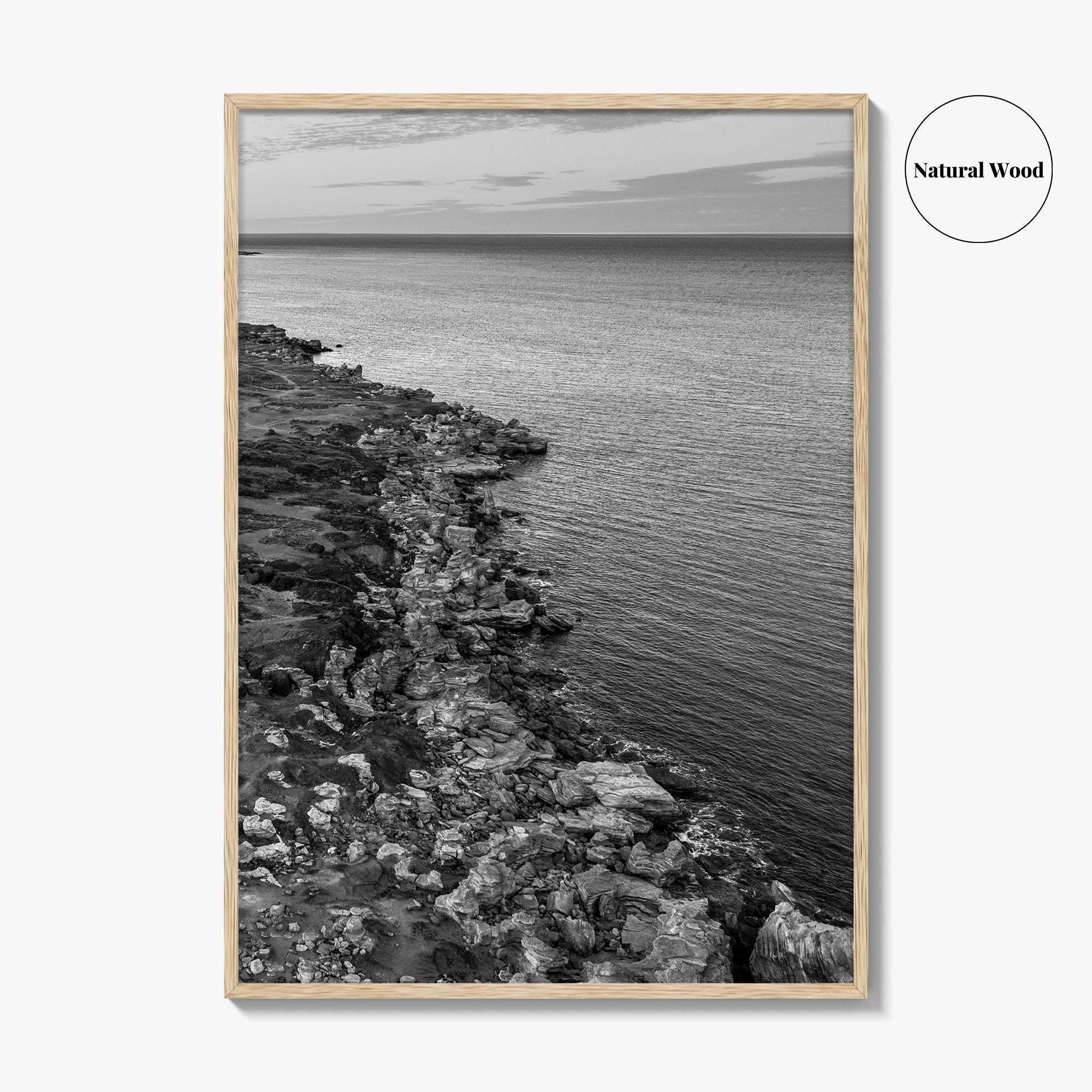 Gantheaume Point Black and White Fine Art Photo Print, Broome, Western Australia Poster