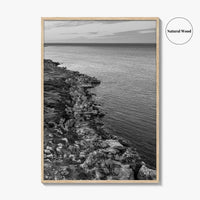 Gantheaume Point Black and White Fine Art Photo Print, Broome, Western Australia Poster