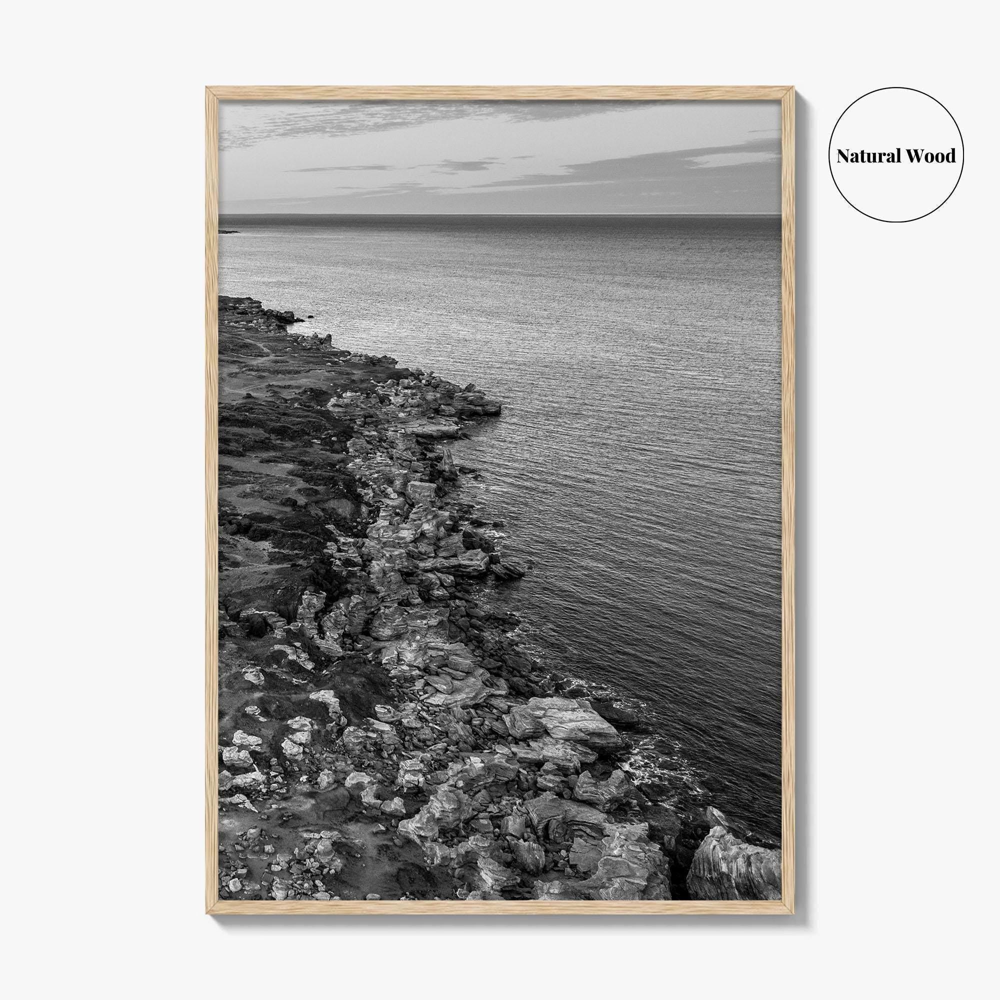Gantheaume Point Black and White Fine Art Photo Print, Broome, Western Australia Poster