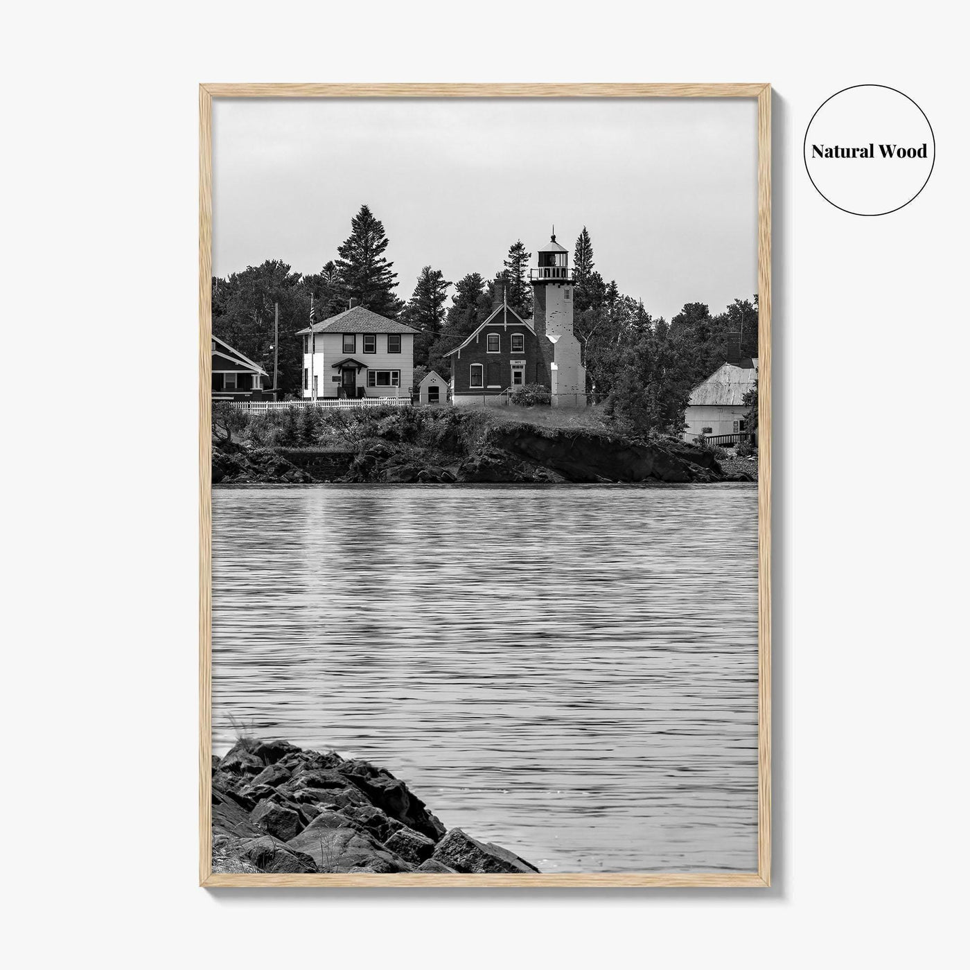 Eagle Harbor Black and White Fine Art Photo Print, Keweenaw Peninsula Michigan Poster