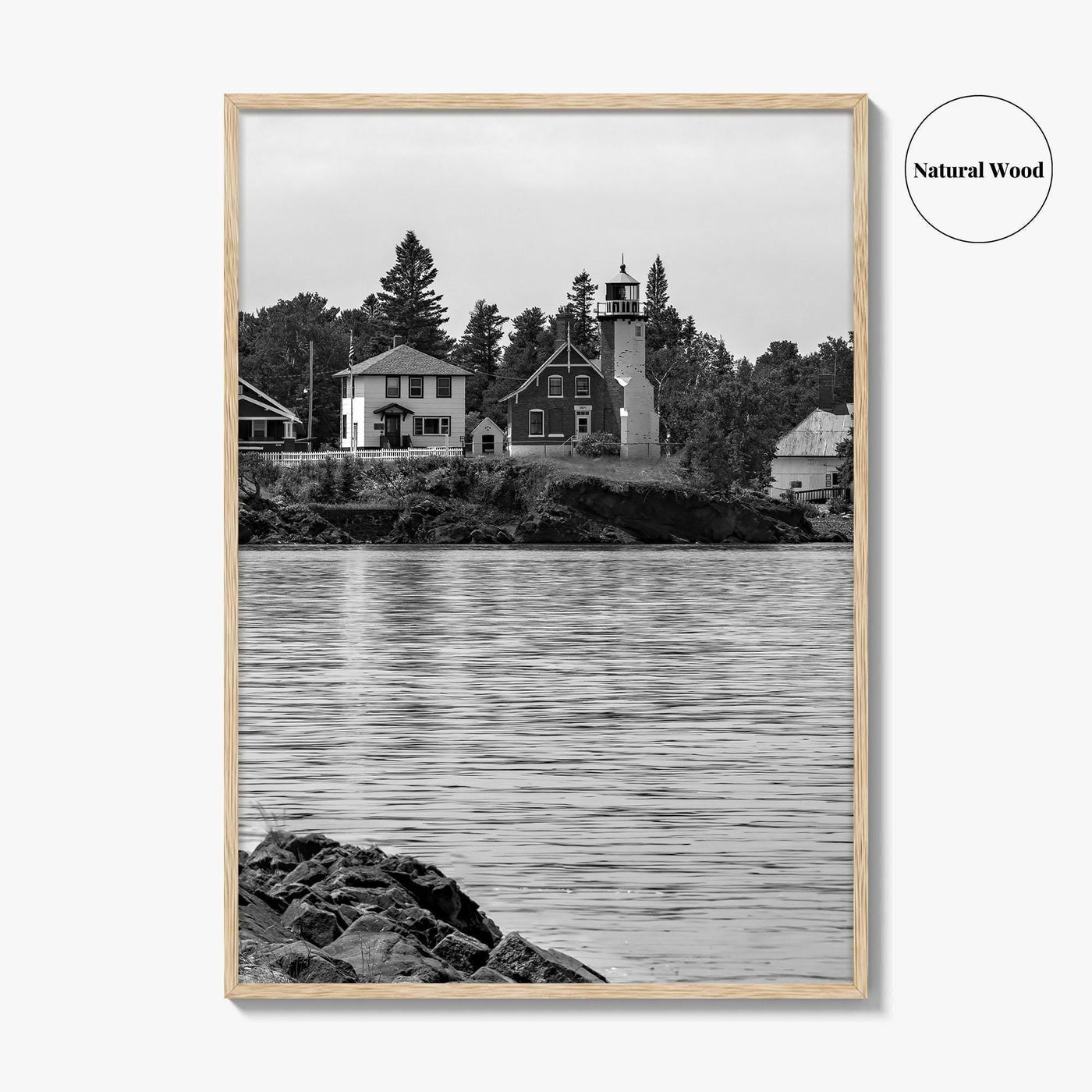 Eagle Harbor Black and White Fine Art Photo Print, Keweenaw Peninsula Michigan Poster