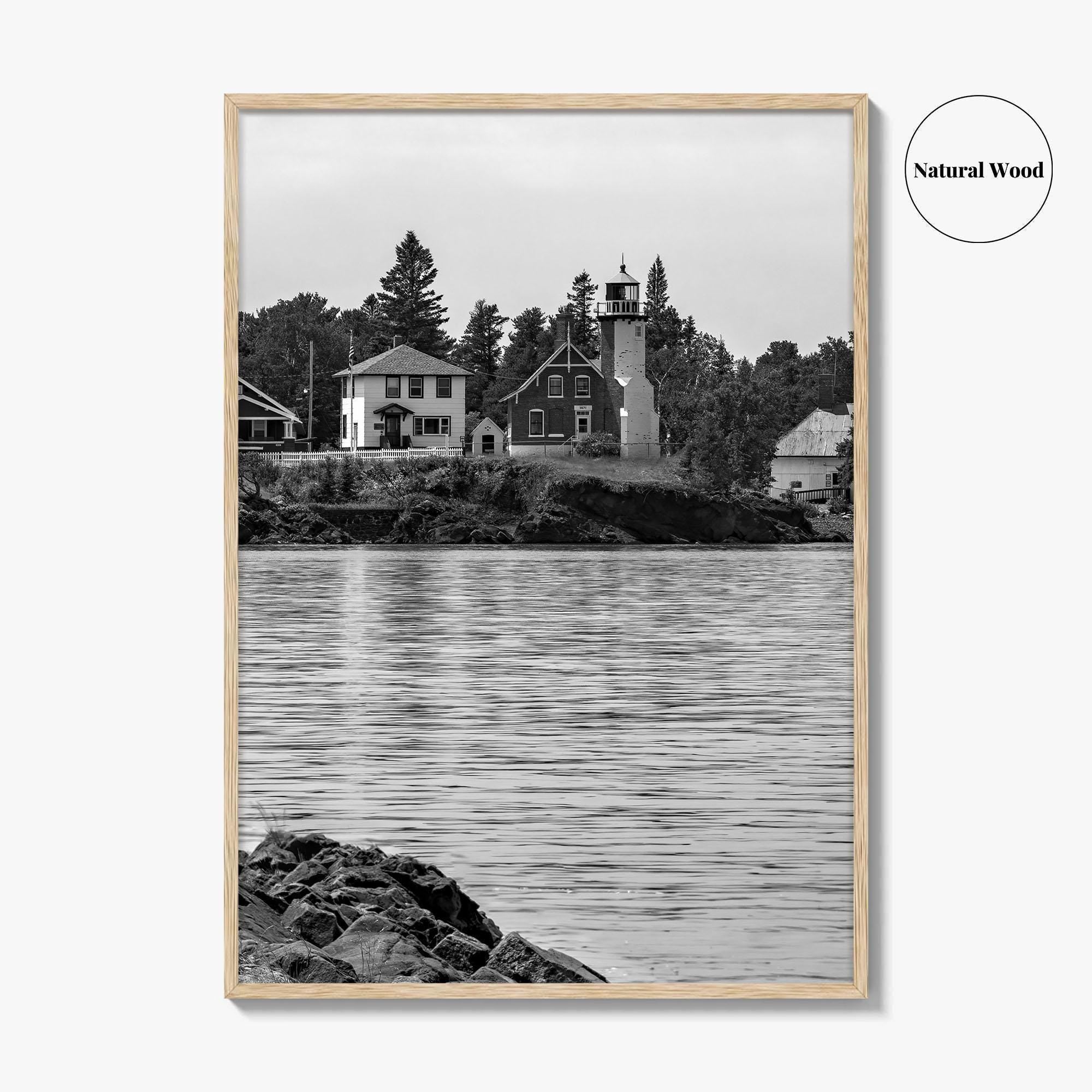 Eagle Harbor Black and White Fine Art Photo Print, Keweenaw Peninsula Michigan Poster