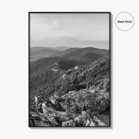 Shenandoah Skyline Black and White Fine Art Photo Print, Drive Stony Man Virginia Poster