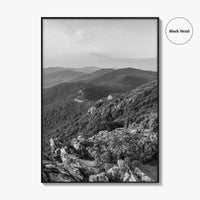 Shenandoah Skyline Black and White Fine Art Photo Print, Drive Stony Man Virginia Poster