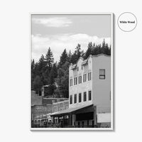 Truckee Black and White Fine Art Photo Print, Historic Downtown, Lake Tahoe California Poster