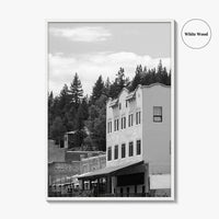 Truckee Black and White Fine Art Photo Print, Historic Downtown, Lake Tahoe California Poster