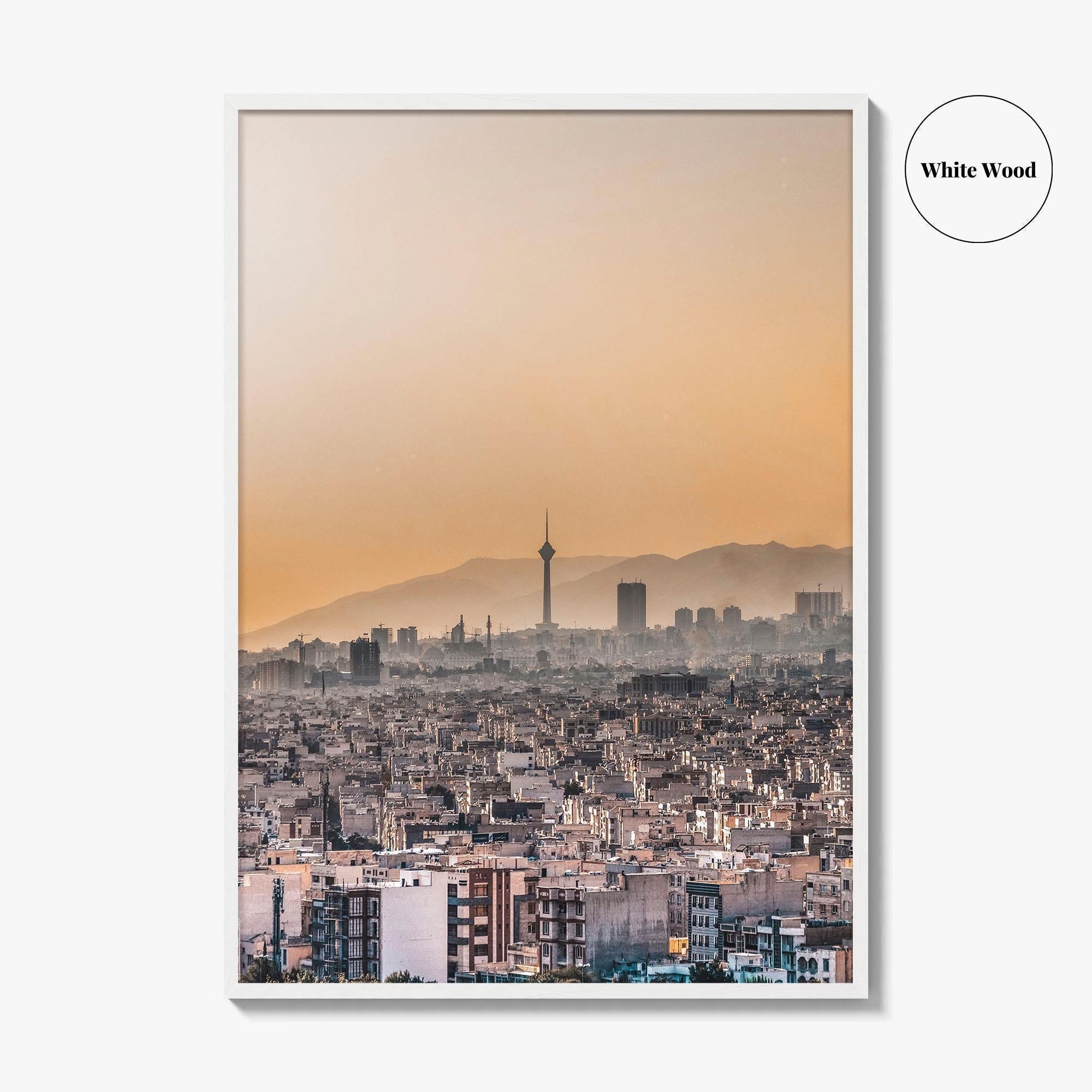 Tehran Skyline Fine Art Photo Print, Milad Tower, Iran Poster