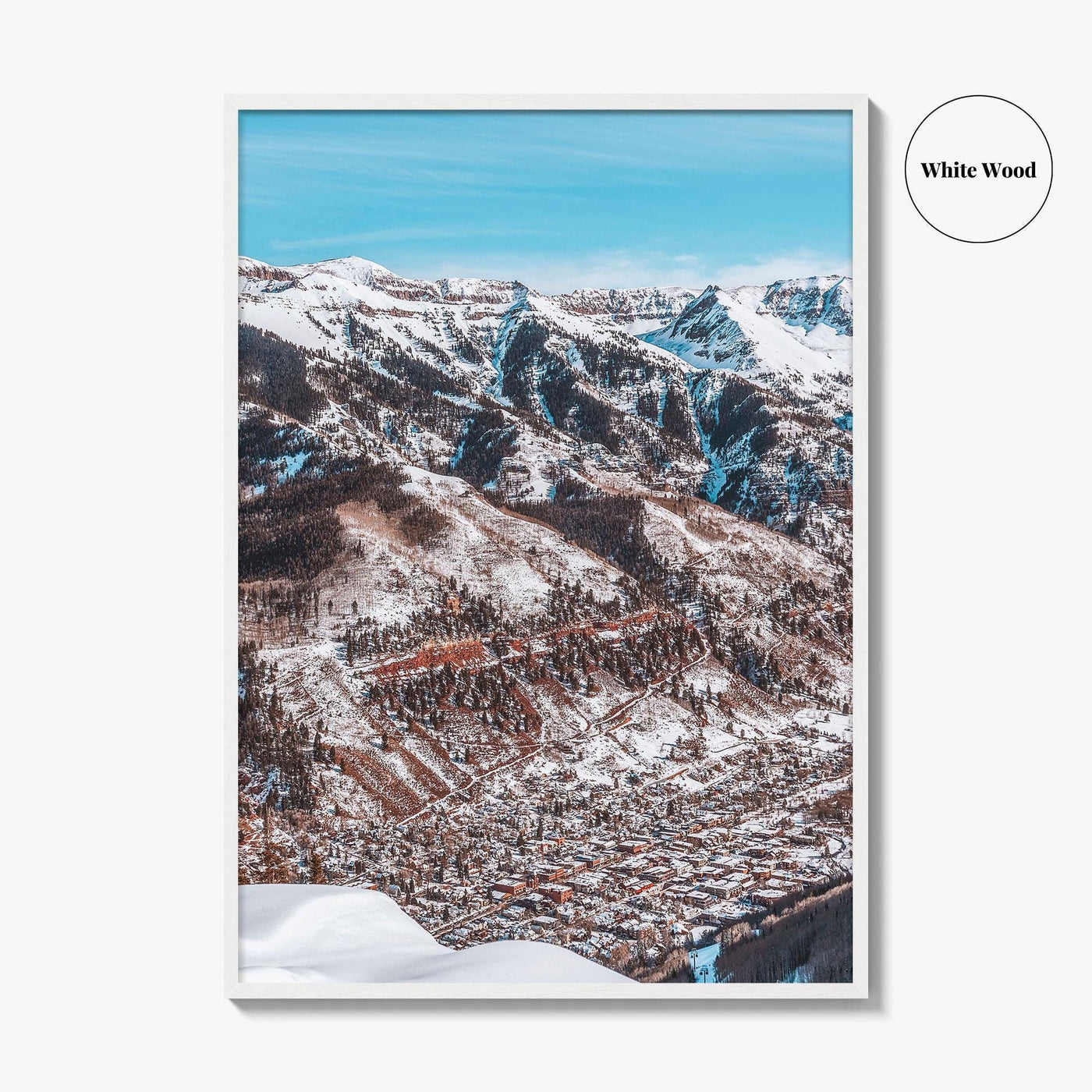 Telluride Fine Art Photo Print, San Juan Mountains Colorado, Winter Wall Decor Poster, USA