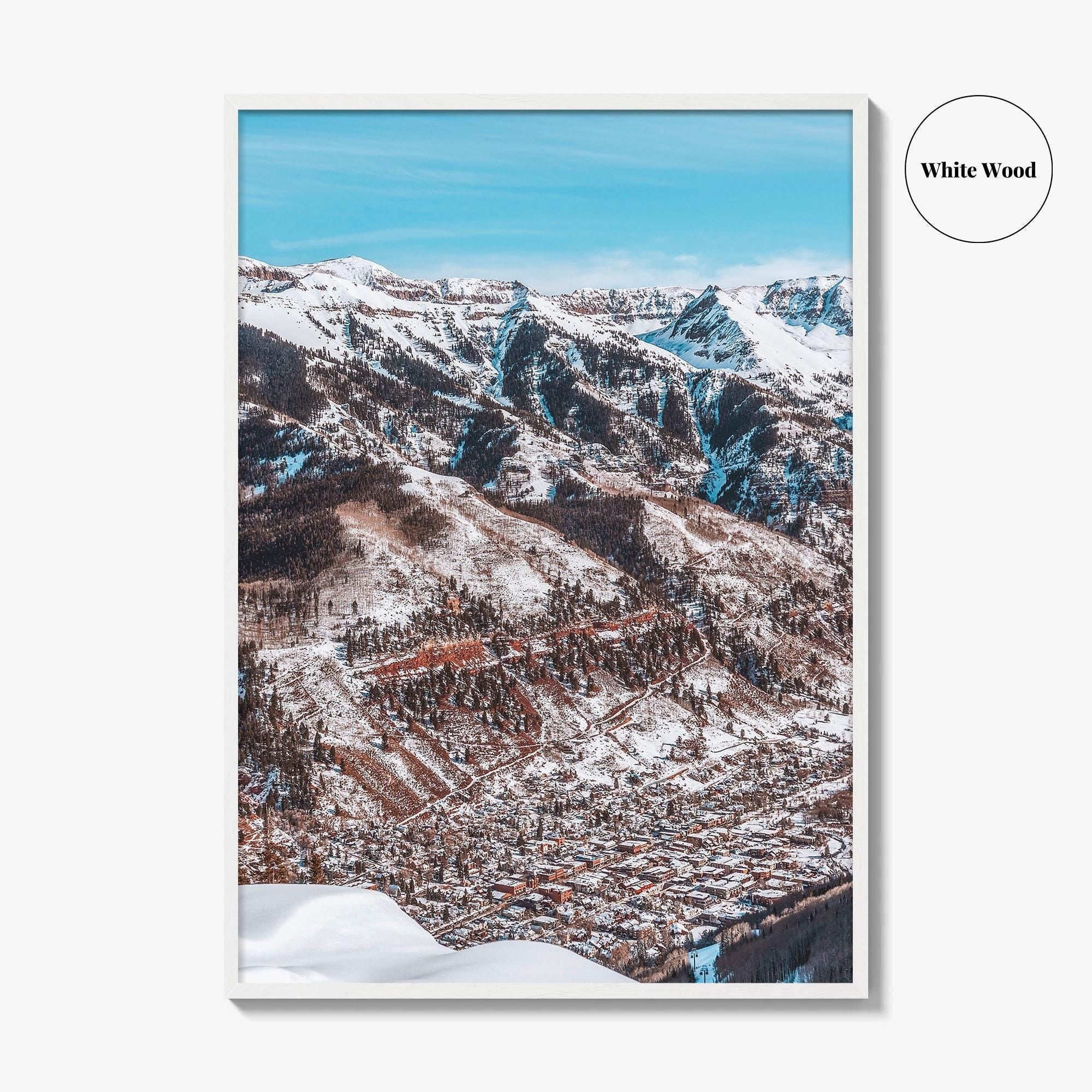 Telluride Fine Art Photo Print, San Juan Mountains Colorado, Winter Wall Decor Poster, USA