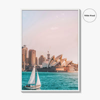 Sydney Fine Art Photo Print, Opera House, Harbor, Sailboat, Australia Poster, Wall Decor
