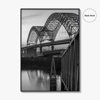 Memphis Black and White Fine Art Photo Print, Tennessee Bridge Poster, Nashville Poster