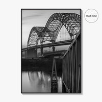 Memphis Black and White Fine Art Photo Print, Tennessee Bridge Poster, Nashville Poster