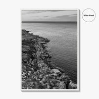Gantheaume Point Black and White Fine Art Photo Print, Broome, Western Australia Poster