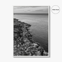 Gantheaume Point Black and White Fine Art Photo Print, Broome, Western Australia Poster